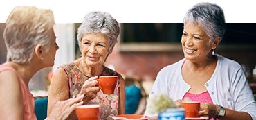 Women enjoying coffee