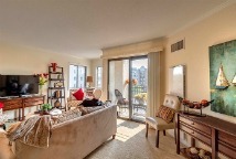 Interior beige living room of apartment