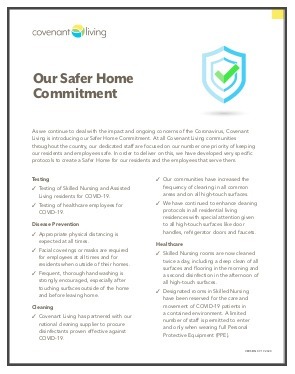Safer home commitment document